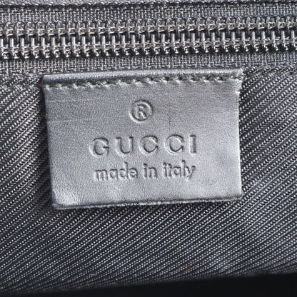 Gucci Gg Canvas Leather Tote Bag Shoulder 019 0401 Black