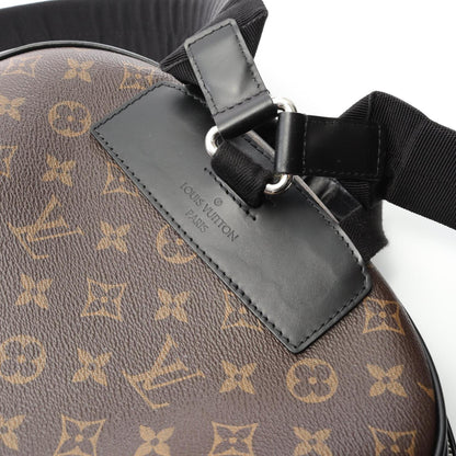 Louis Vuitton Josh Backpack Coated Canvas Leather Monogram Macassar