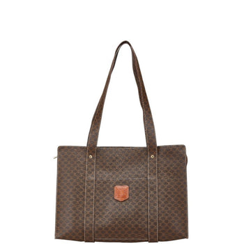Celine Macadam Handbag Tote Bag Brown Pvc Leather