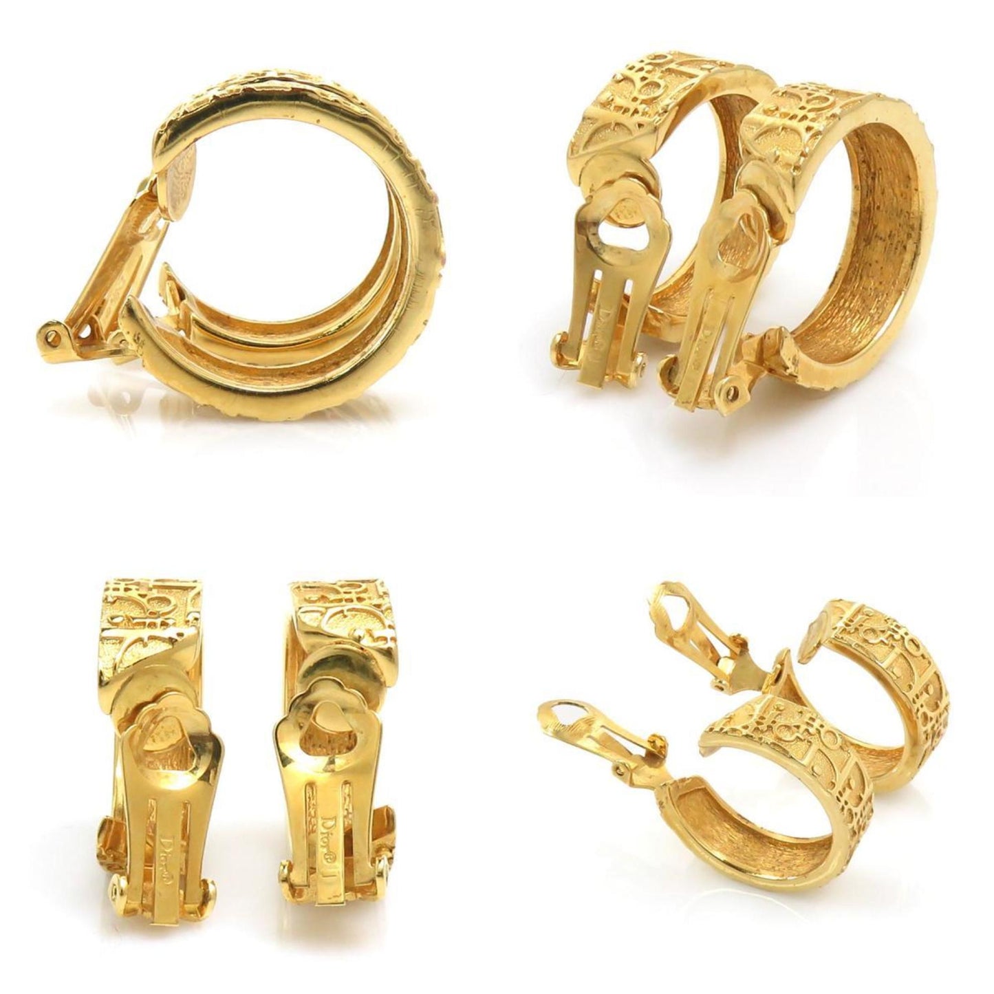 Christian Dior Earrings Metal Gold