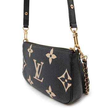 Louis Vuitton Two-Tone Monogram Empreinte Multi Pochette Accessoires Shoulder Bag M45777 Black