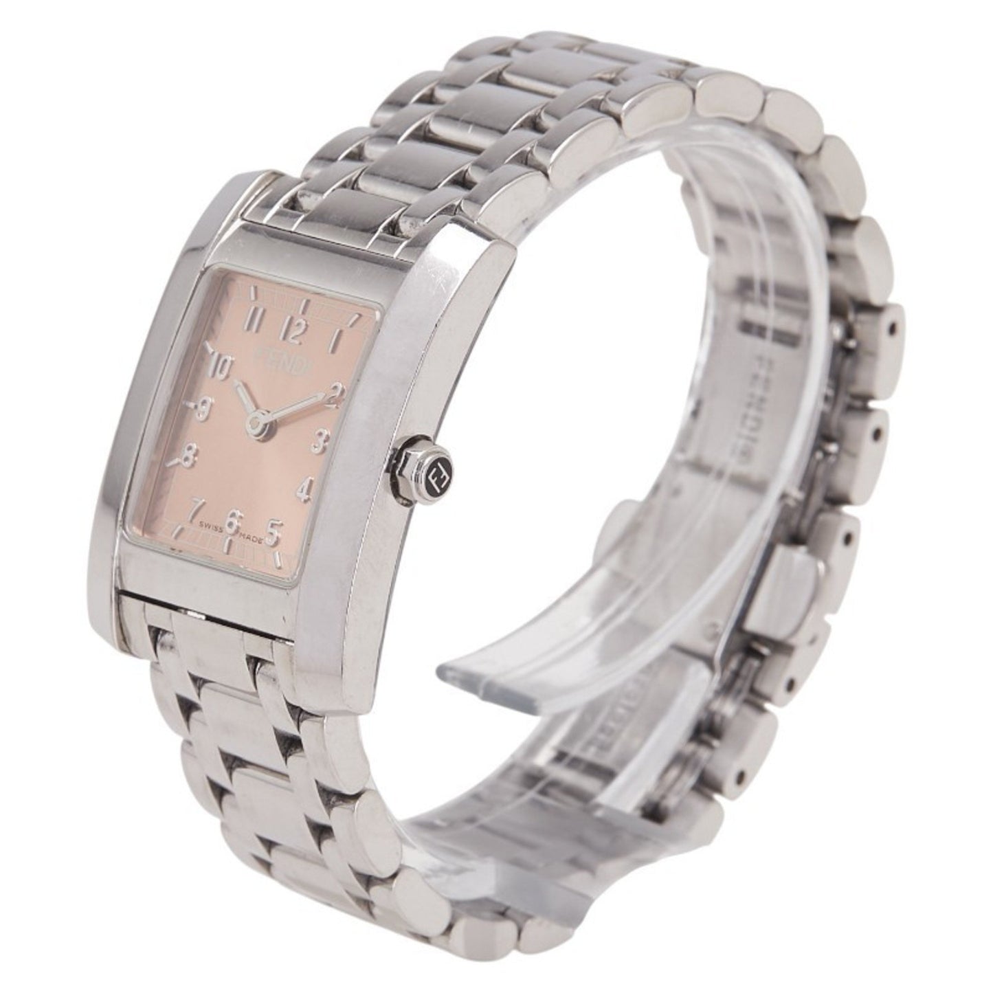 Fendi Horologi Classico Watch 7000L Quartz Pink Dial Stainless Steel
