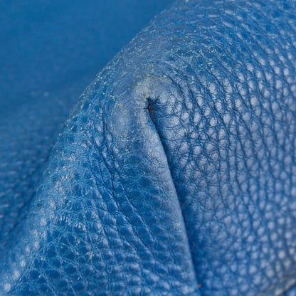 Prada 2-Way Handbag/Shoulder Bag In Blue Leather