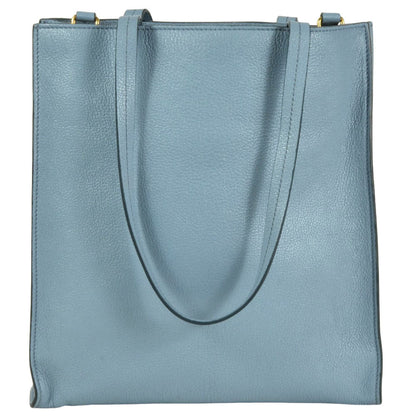 Miu Miu Miu Madras Tote Bag Leather 5Bg264 Sky Blue