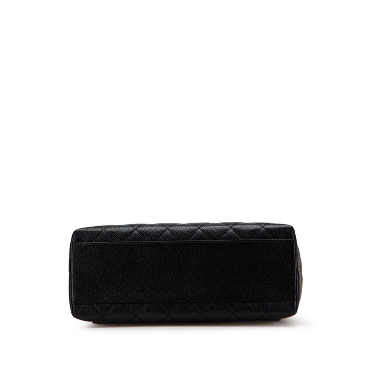 Chanel Matelasse Coco Mark Handbag In Black Caviar Skin