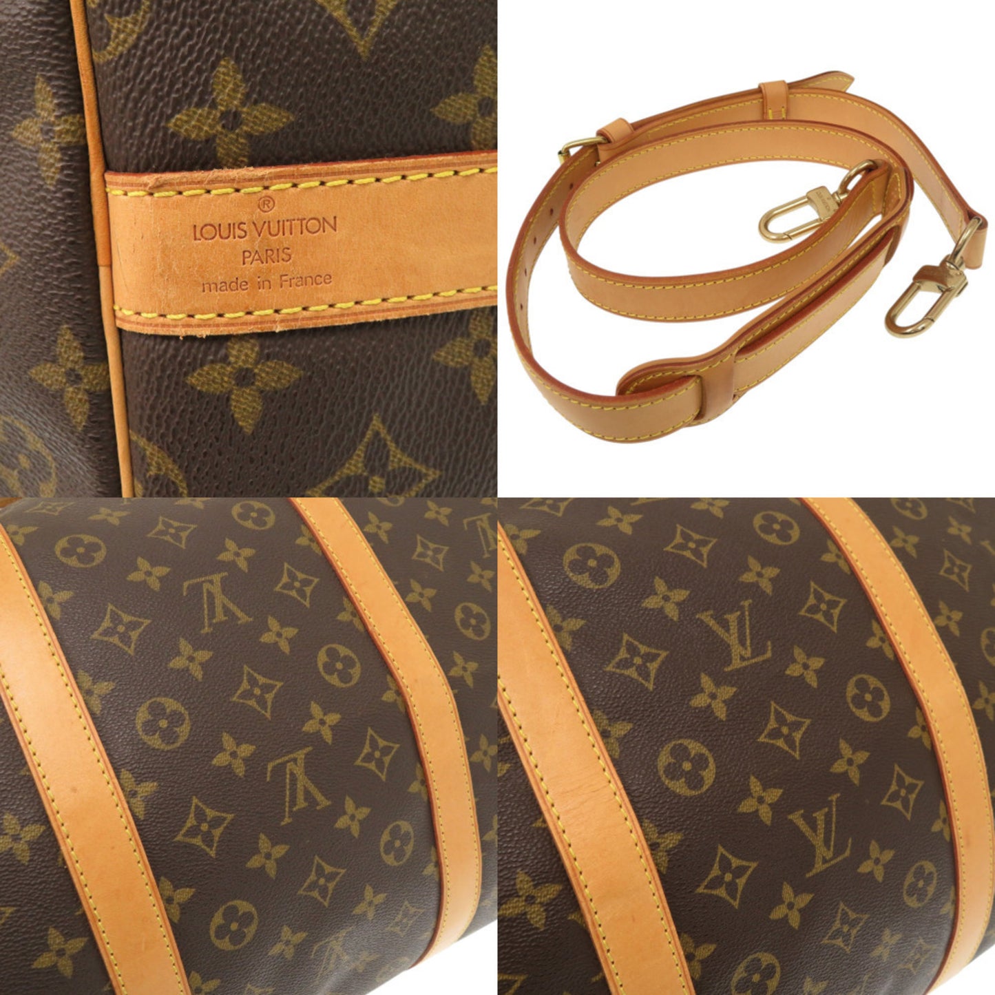 Louis Vuitton Keepall Bandouliere 60 Monogram M41412 Canvas Brown Boston Bag 0749 Louis Vuitton