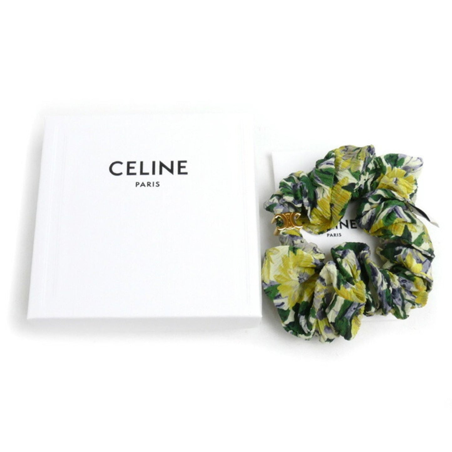Celine Silk Triomphe Hair Scrunchie 460Ah2Sib