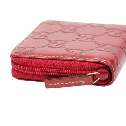 Gucci Guccissima Wallet/Coin Case 115255 Red Leather