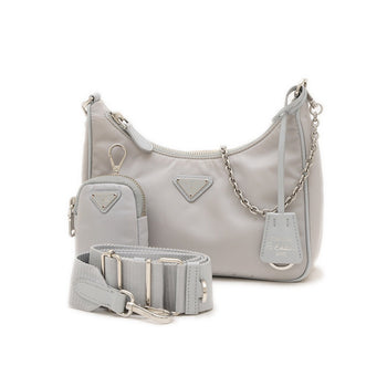 Prada Re-Edition Shoulder Bag Nylon Grey