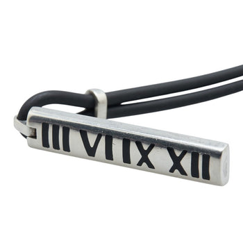 Tiffany Atlas Necklace Silver Black Sv925 Rubber