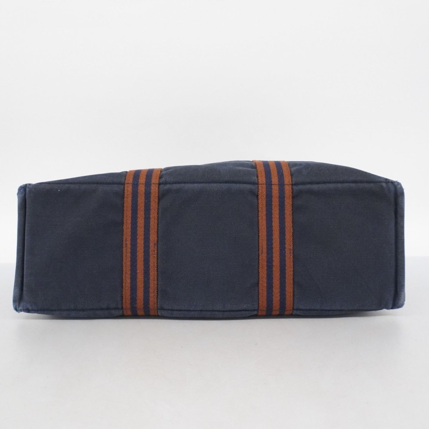 Hermes Herms Foule Tote Canvas Navy Bag
