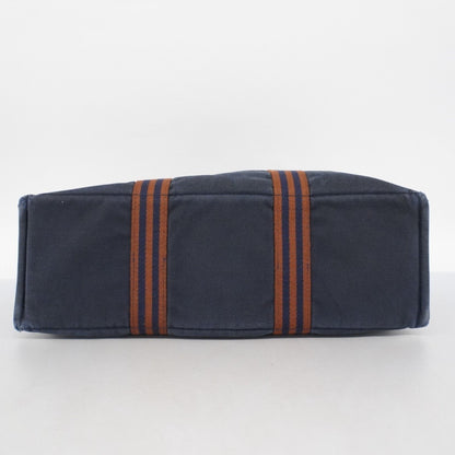 Hermes Herms Foule Tote Canvas Navy Bag