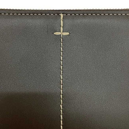 Tod'S Round Long Wallet Ec-23930 Brown Leather