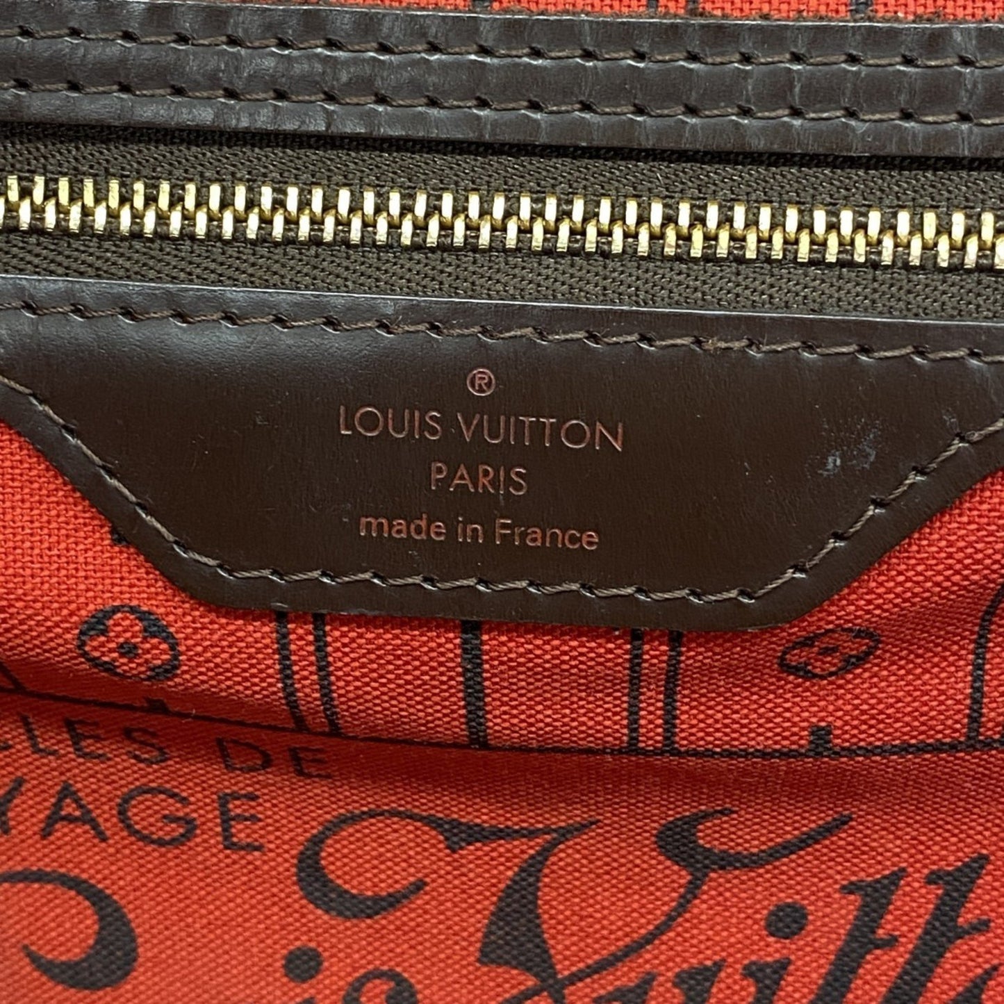 Louis Vuitton Damier Neverfull Mm Tote Bag N51105 Ebene