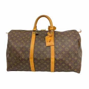 Louis Vuitton Monogram Keepall 50 Boston Bag M41426 Brown