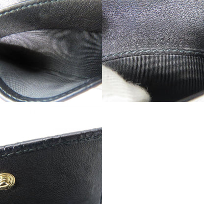 Gucci Business Card Holder/Card Case 323401 Shimmer Leather Black Holder Accessories