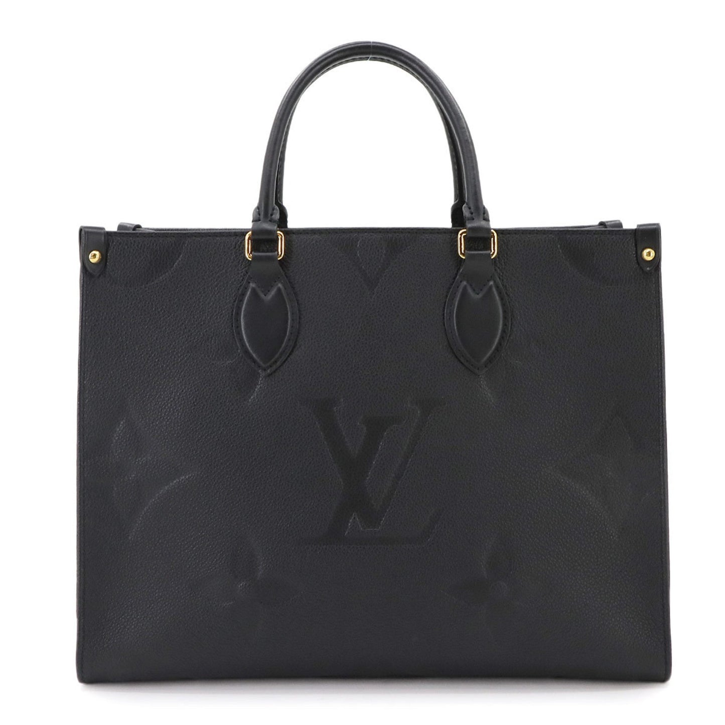 Louis Vuitton Monogram Empreinte On-The-Go Mm 2-Way Tote/Shoulder Bag In Leather Noir (M45595)