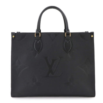 Louis Vuitton Monogram Empreinte On-The-Go Mm 2-Way Tote/Shoulder Bag In Leather Noir (M45595)