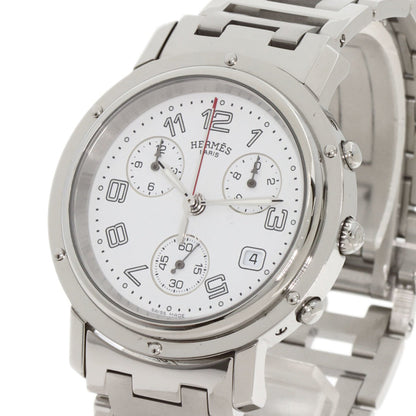 Herms Cl1.910 Clipper Chronograph Watch In Stainless Steel/Ss