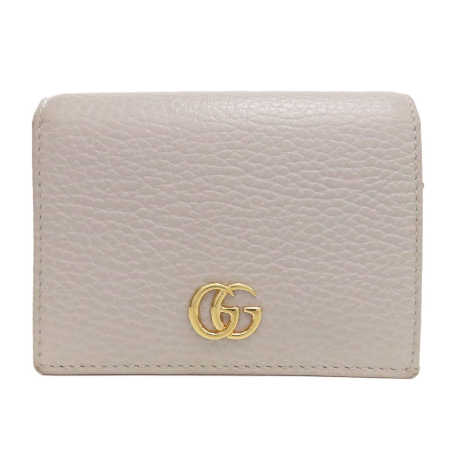 Gucci 456126 Gg Marmont Double G Bifold Wallet In Calfskin Leather