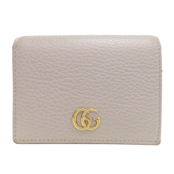 Gucci 456126 Gg Marmont Double G Bifold Wallet In Calfskin Leather