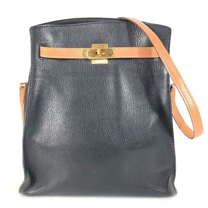 Hermes Vintage Kelly Sport Gm Two-Tone Ardennes Shoulder Bag