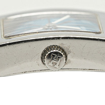 Hermes H Watch Wristwatch Hh1.210 Quartz Blue Dial Stainless Steel