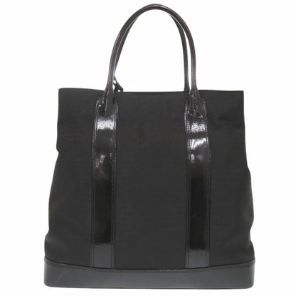 Tiffany Nylon/Patent Leather Black Tote Bag