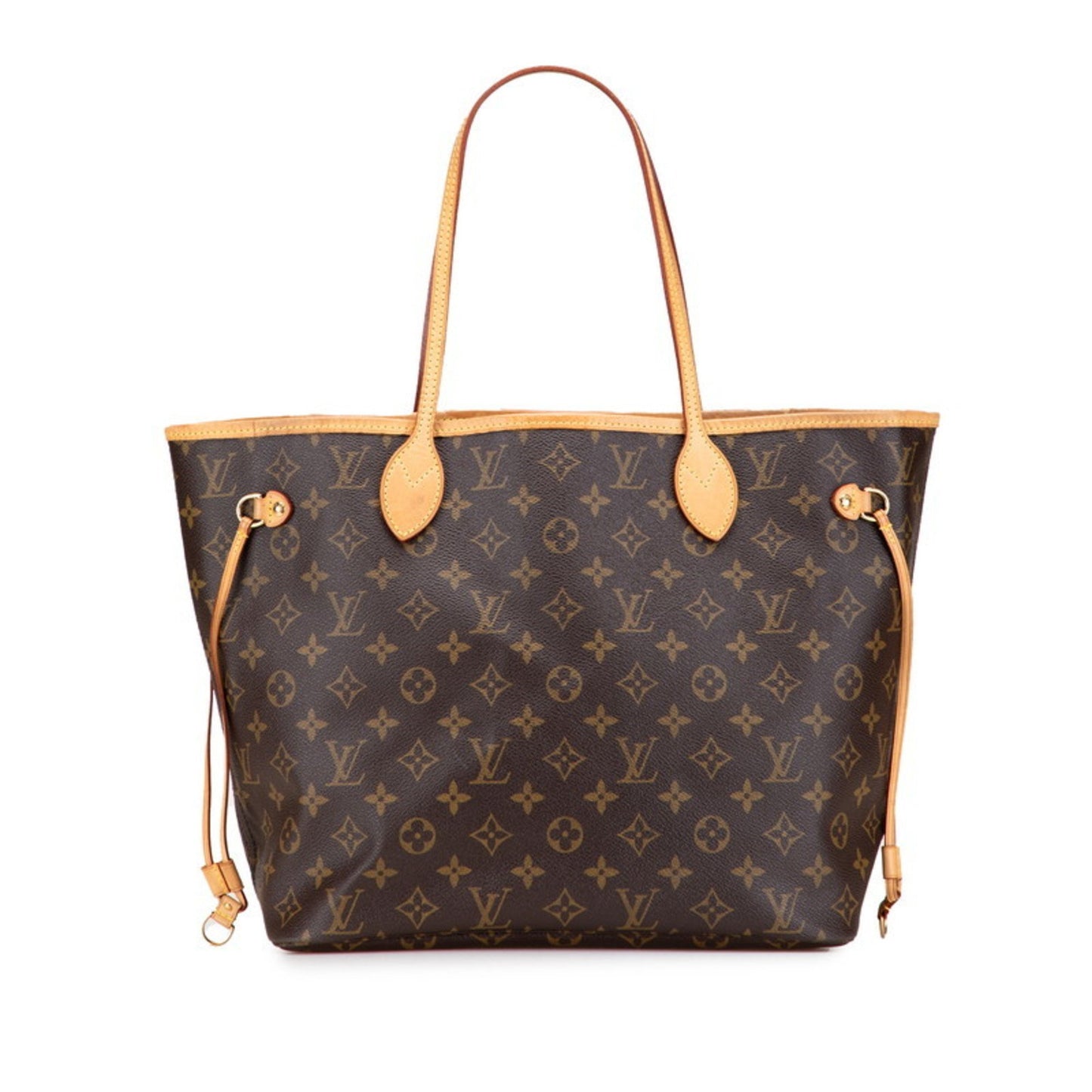 Louis Vuitton Monogram Neverfull Mm Shoulder Bag Tote M40156 Brown Leather