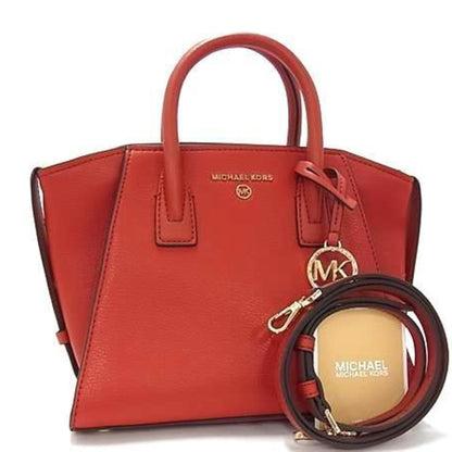 Michael Kors Avril Handbag 30H1G4Vs5L Red Leather