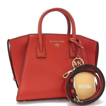 Michael Kors Avril Handbag 30H1G4Vs5L Red Leather
