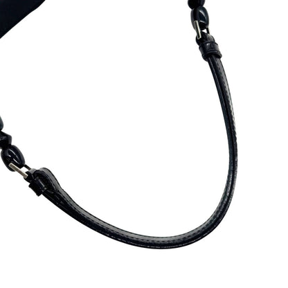 Christian Dior Maris Pearl Nylon Handbag In Black