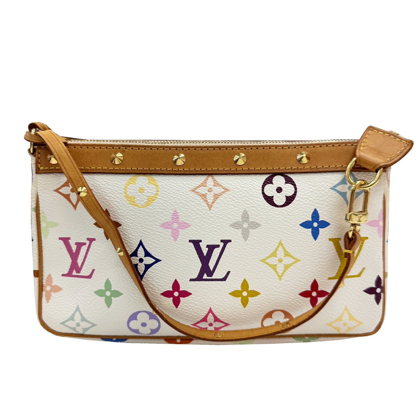 Louis Vuitton Pochette Accessoires Monogram Multicolore Blanc White M92649 Handbag