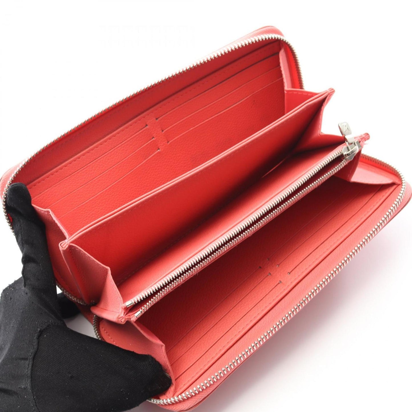 Louis Vuitton Zippy Lockme Taurillon Leather Blossom Round Long Wallet