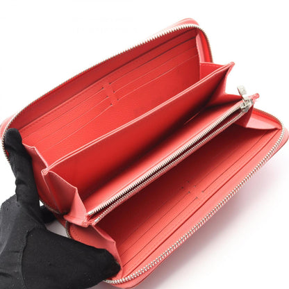 Louis Vuitton Zippy Lockme Taurillon Leather Blossom Round Long Wallet