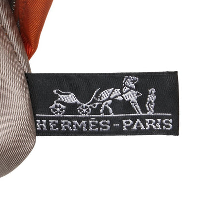 Hermes Silky City Pm Shoulder Bag Orange Silk Leather
