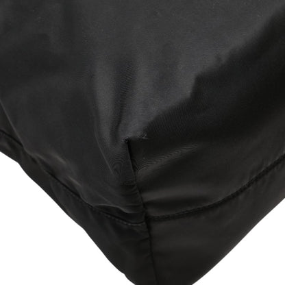 Prada Skull Stud Handbag Tote Bag Black Nylon Leather