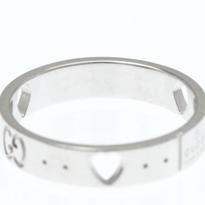 Gucci Icon Heart Ring White Gold (18K) Fashion No Stone Band Ring Silver