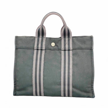 Hermes Handbag Foulet Pm Canvas Black