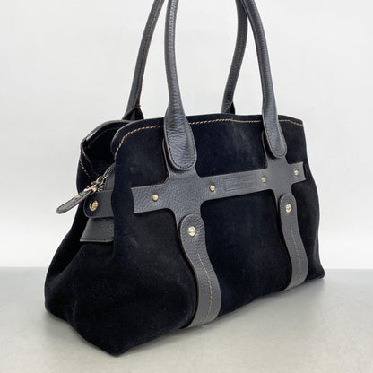 Salvatore Ferragamo Handbag In Black Suede