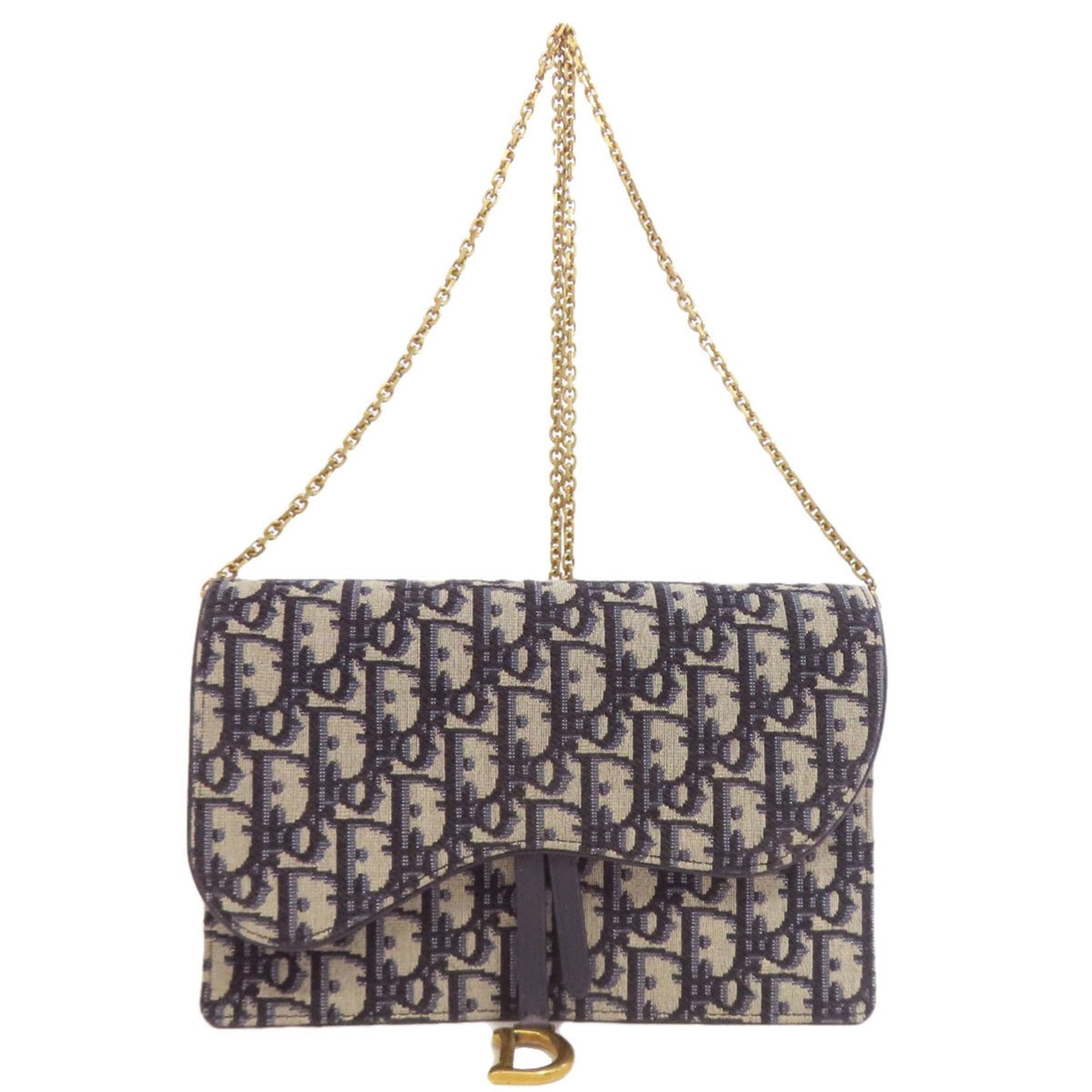 Christian Dior Trotter Pattern Chain Wallet