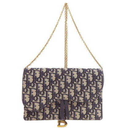 Christian Dior Trotter Pattern Chain Wallet