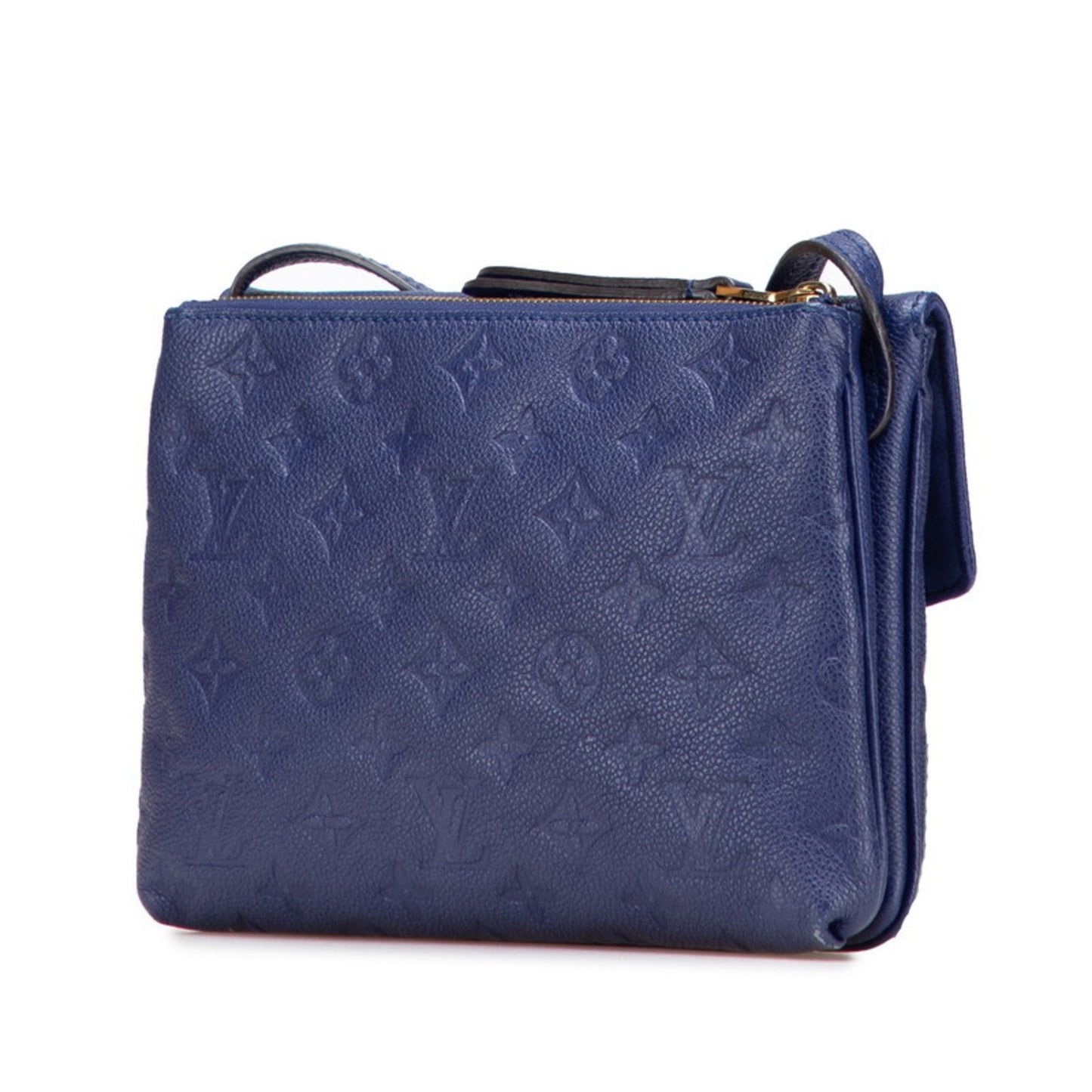 Louis Vuitton Monogram Empreinte Twice Shoulder Bag M50262 Blue Leather