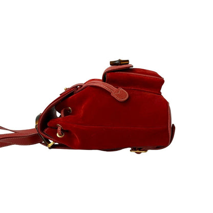 Gucci Old Gucci Bamboo Drawstring Suede