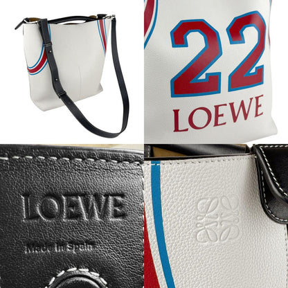 Loewe Handbag Shoulder Bag T Bucket Leather Off-White Red Blue Black Silver