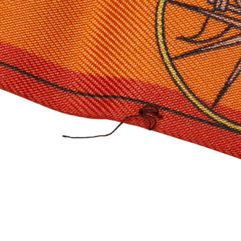 Hermes Twilly Les Voitures Nouvelles Evolution Of Carriages Scarf Muffler Orange Multicolor Silk