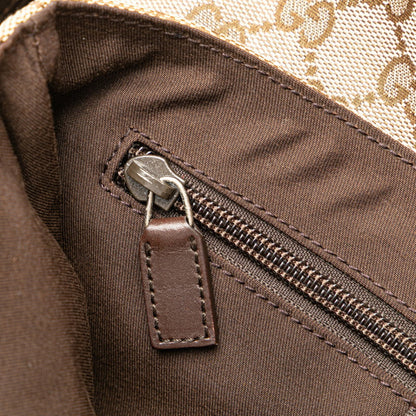 Gucci Gg Canvas Waist Bag/Body Bag 145851 Beige/Brown Canvas/Leather