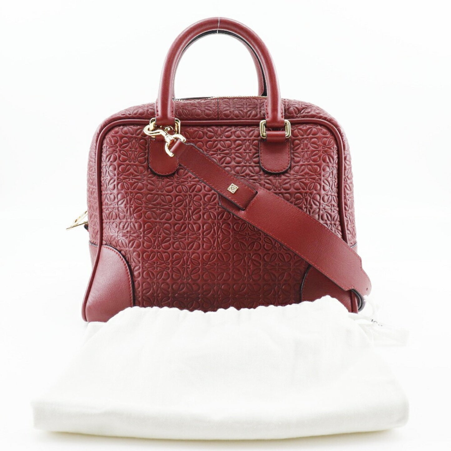 Loewe Amazona 75 Repeat Anagram 2Way Shoulder Calf Red