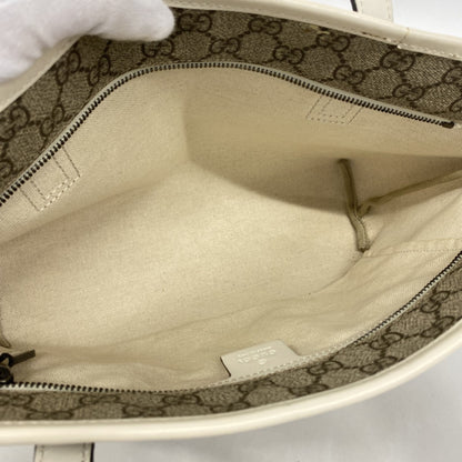 Gucci Gg Supreme Tote Bag 211138 Brown White