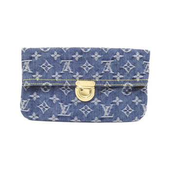 Louis Vuitton Monogram Denim Pochette Plat M95007 Pouch